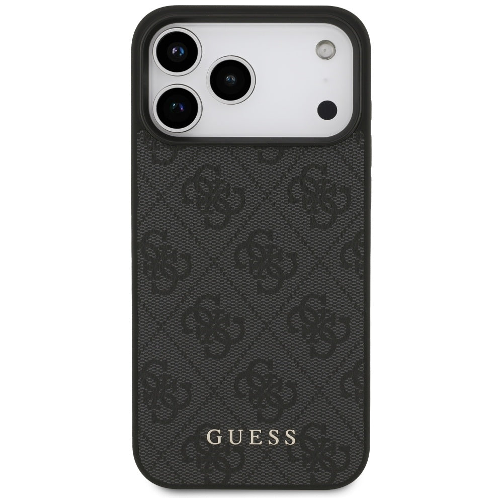 Hülle für Apple iPhone 18 Pro Max / 17 Pro Max, Guess, 4G Classic Logo, Schwarz