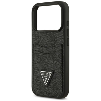 Case for Apple iPhone 18 Pro Max / 17 Pro Max, Guess, 4G Double Card Triangle, Black