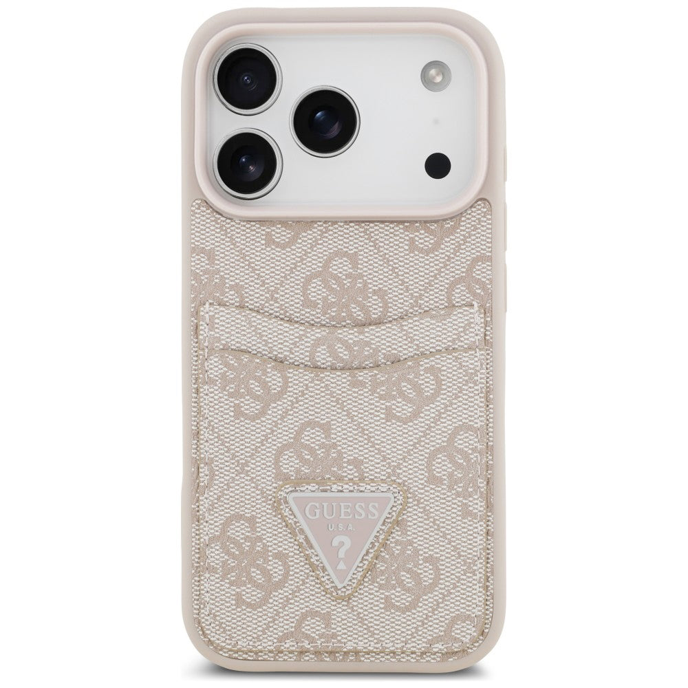 Case for Apple iPhone 18 Pro Max / 17 Pro Max, Guess, 4G Double Card Triangle, Pink