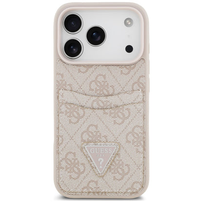 Case for Apple iPhone 18 Pro Max / 17 Pro Max, Guess, 4G Double Card Triangle, Pink