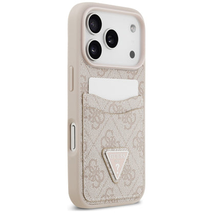 Case for Apple iPhone 18 Pro Max / 17 Pro Max, Guess, 4G Double Card Triangle, Pink