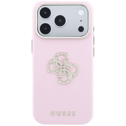 Case for Apple iPhone 18 Pro Max / 17 Pro Max, Guess, Smooth Big Strass Logo, Pink