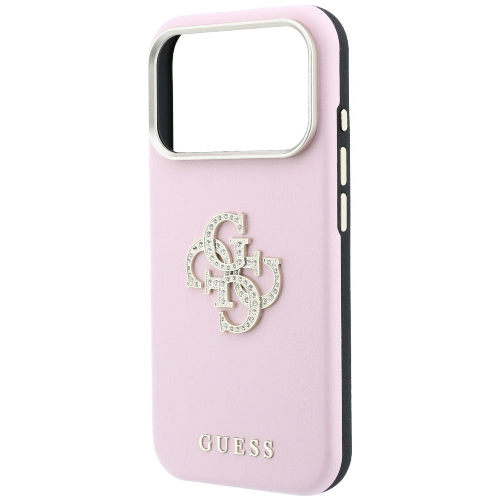 Case for Apple iPhone 18 Pro Max / 17 Pro Max, Guess, Smooth Big Strass Logo, Pink