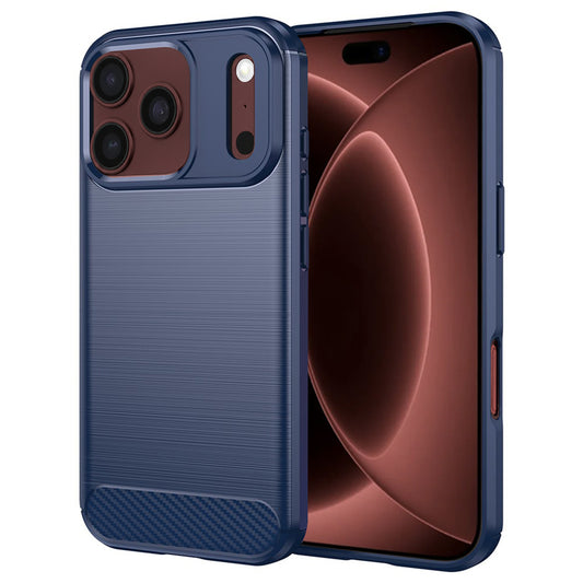 Hülle für Apple iPhone 18 Pro Max / 17 Pro Max, Techsuit, Carbon, Blau