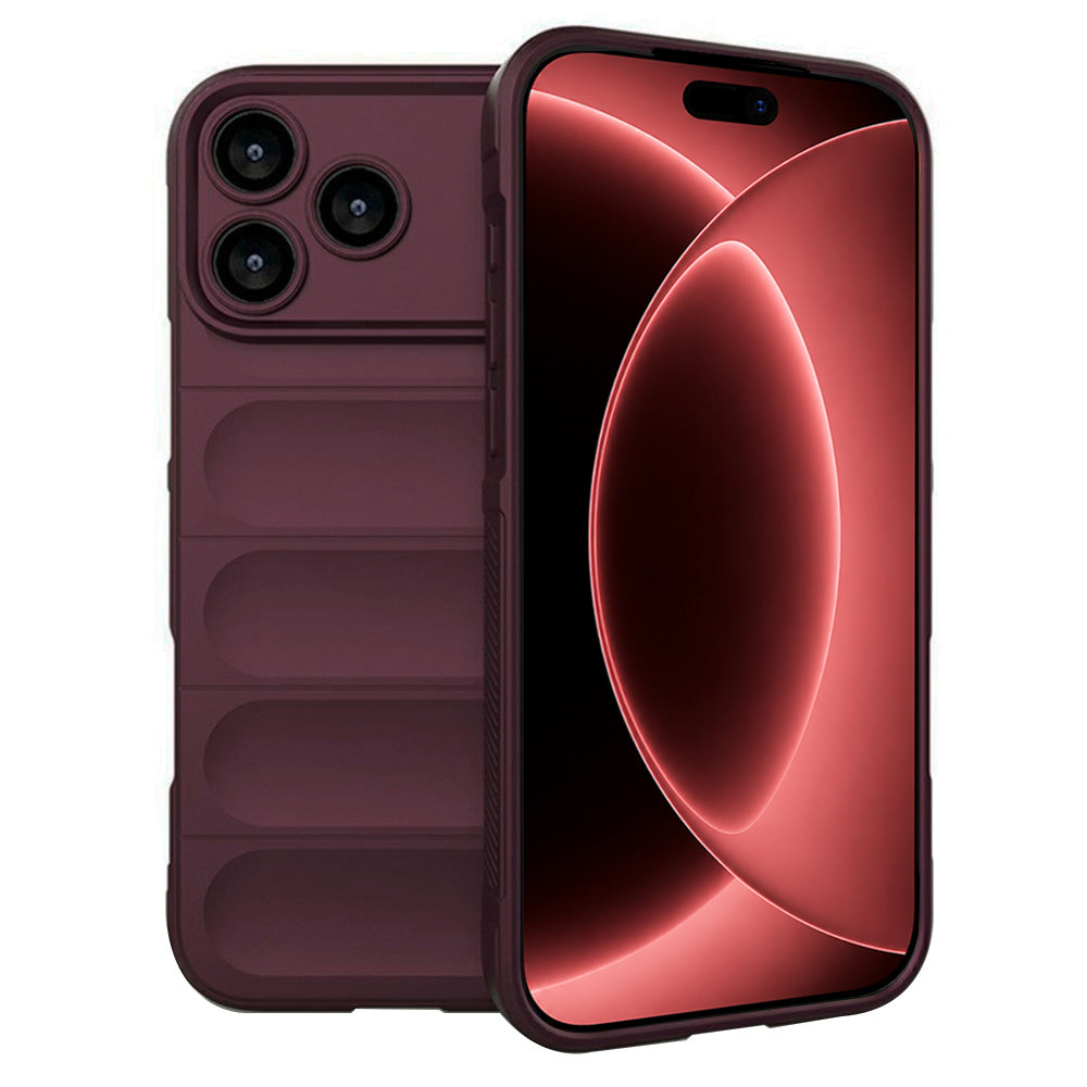 Hülle für Apple iPhone 18 Pro Max / 17 Pro Max, Techsuit, Magic Shield, Weinrot