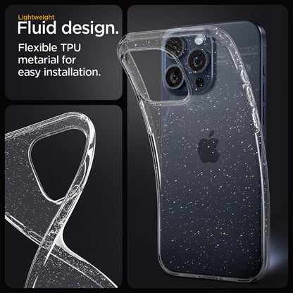 Hülle für Apple iPhone 18 Pro Max / 17 Pro Max, Techsuit, SparkleSkin, Transparent