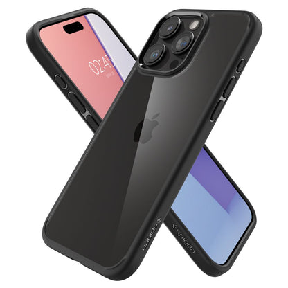 Hülle für Apple iPhone 15 Pro Max, Spigen, Ultra Hybrid, Schwarz ACS06570