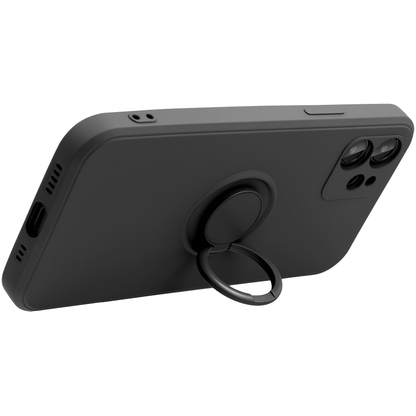 Hülle für Apple iPhone 16 Plus, OEM, Silikonring, Schwarz