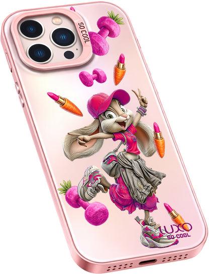 Hülle für Apple iPhone 14 Pro, LUXO So CooL, ArcadiA Rabbit, Mehrfarbig