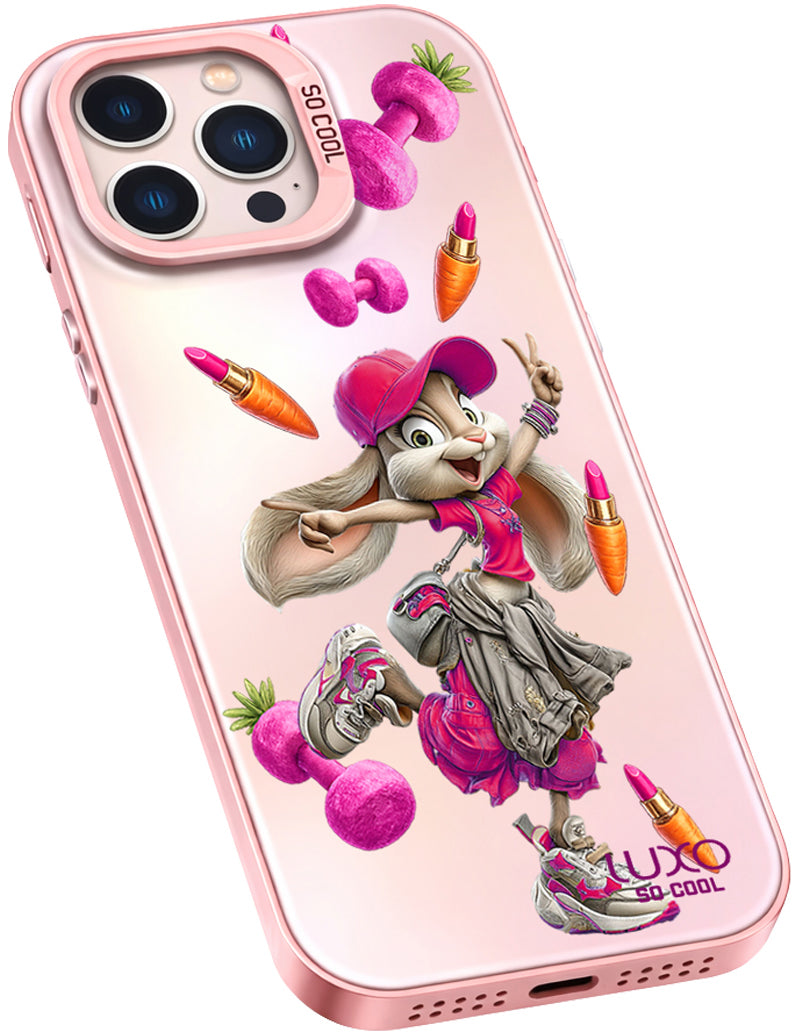 Hülle für Apple iPhone 14 Pro Max, LUXO So CooL, ArcadiA Rabbit, Mehrfarbig