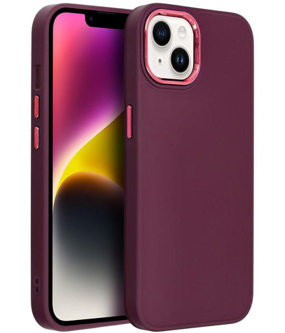 Hülle für Apple iPhone 18 Pro / iPhone 17 Pro, OEM, Frame, Weinrot
