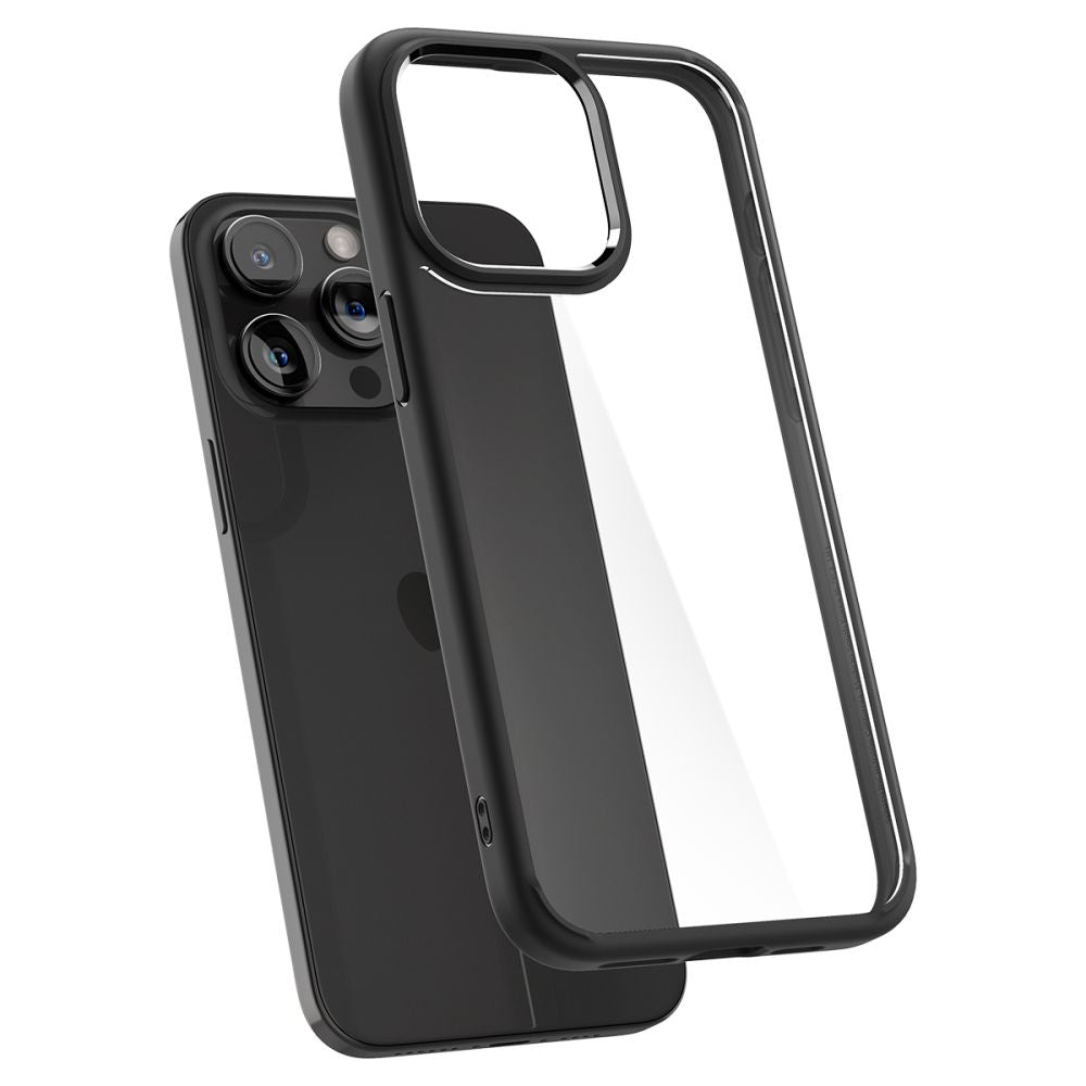 Hülle für Apple iPhone 15 Pro Max, Spigen, Ultra Hybrid, Schwarz ACS06570