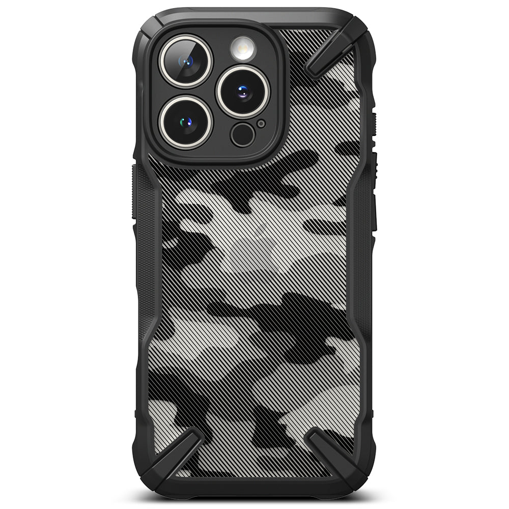 Hülle für Apple iPhone 16 Pro, Ringke, Fusion X Camo, Schwarz