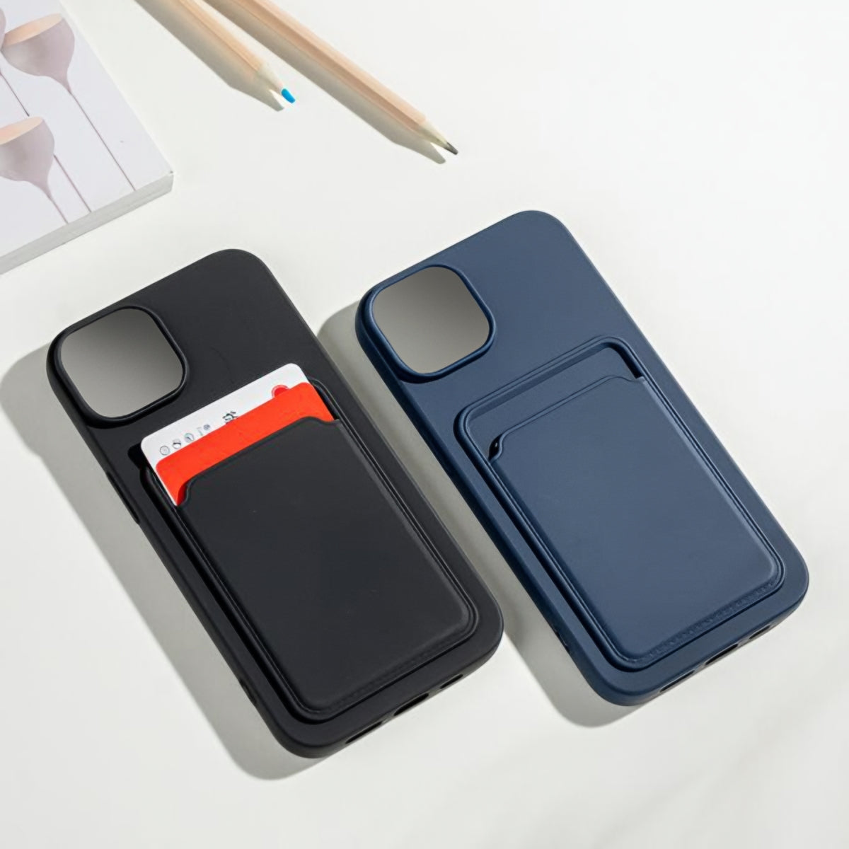Hülle für Apple iPhone 15 Pro Max, XO Design, Kartenfach, Lila