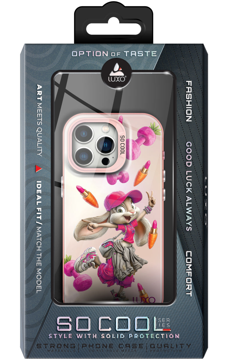 Case for Apple iPhone 17 Pro, LUXO So CooL, ArcadiA Rabbit, Multicolor