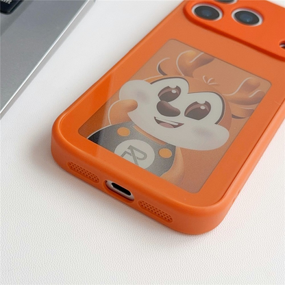 Hülle für Apple iPhone 17 Pro Max, OEM, individuell gestaltetes E-Ink-Display, Orange