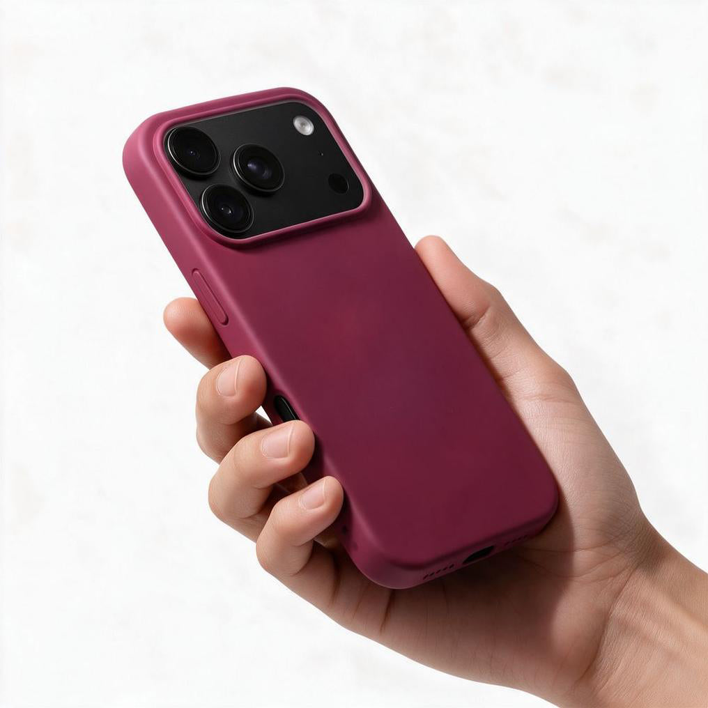 Hülle für Apple iPhone 18 Pro Max / 17 Pro Max, OEM, Silikon, Weinrot