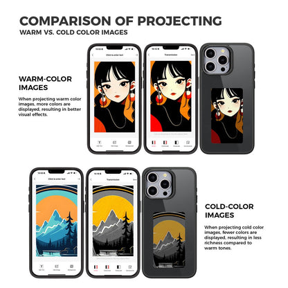 Hülle für Apple iPhone 15 Pro Max, OEM, individuell gestaltetes E-Ink-Display, Schwarz
