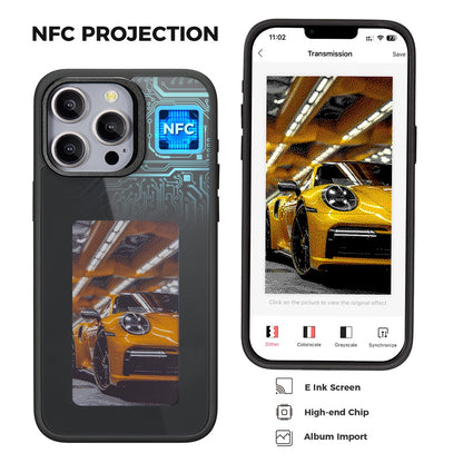 Hülle für Apple iPhone 13 Pro Max, OEM, individuell gestaltetes E-Ink-Display, Schwarz