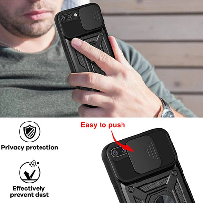 Hülle für Apple iPhone 8 Plus / 7 Plus, Techsuit, CamShield, Schwarz