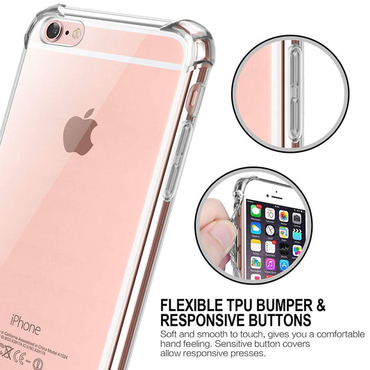 Hülle für Apple iPhone SE (2016) / 5 / 5s, Techsuit, stoßfest klar, transparent