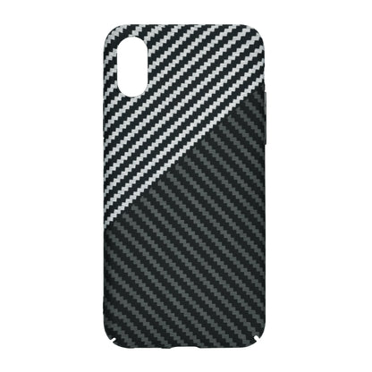 Hülle für Apple iPhone XR, Techsuit, Carbonite FiberShell, Schwarz Grau