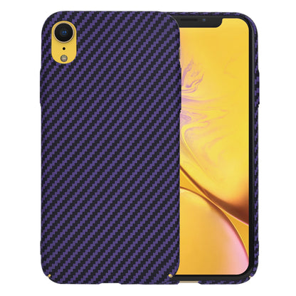 Hülle für Apple iPhone XR, Techsuit, Carbonite FiberShell, Lila
