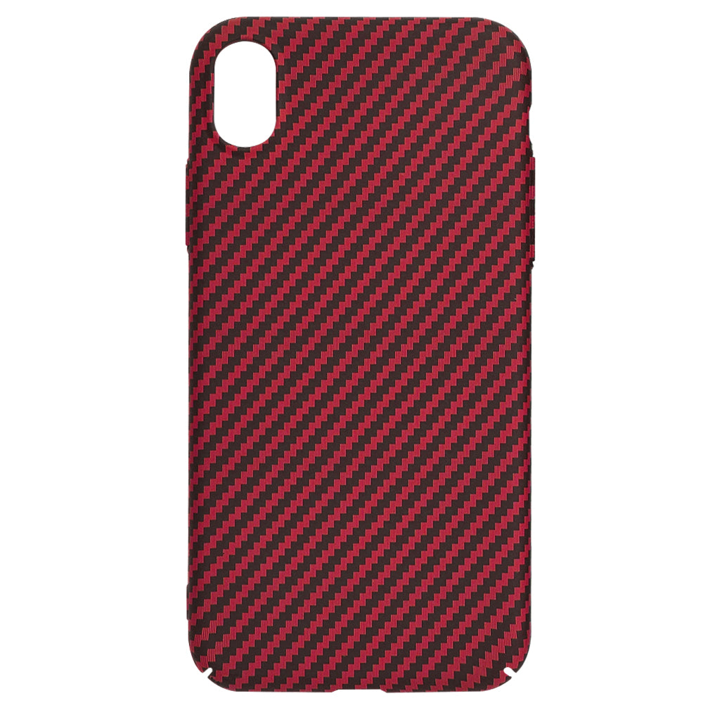 Hülle für Apple iPhone XR, Techsuit, Carbonite FiberShell, Rot