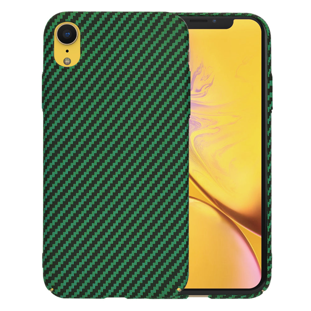 Hülle für Apple iPhone XR, Techsuit, Carbonite FiberShell, Grün
