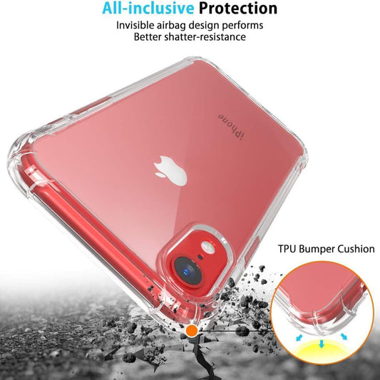 Hülle für Apple iPhone XR, Techsuit, stoßfest klar, transparent