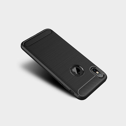 Hülle für Apple iPhone XS Max, Techsuit, Carbon, Schwarz