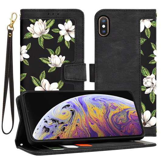 Hülle für Apple iPhone XS Max, Techsuit, FlipCraft, Schwarz