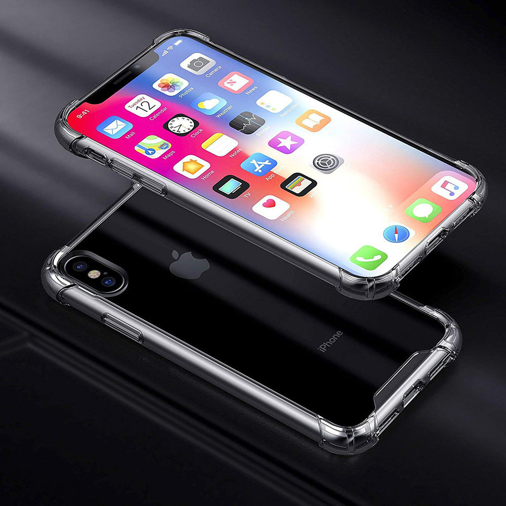 Hülle für Apple iPhone XS Max, Techsuit, stoßfest klar, transparent