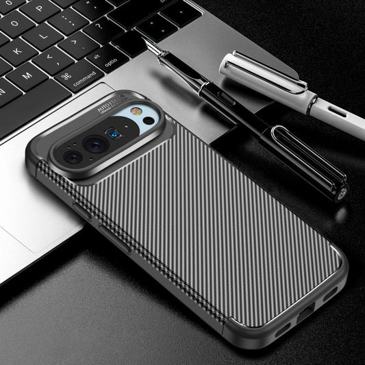 Hülle für Google Pixel 10 Pro / 10, Techsuit, CarbonFiber, Schwarz