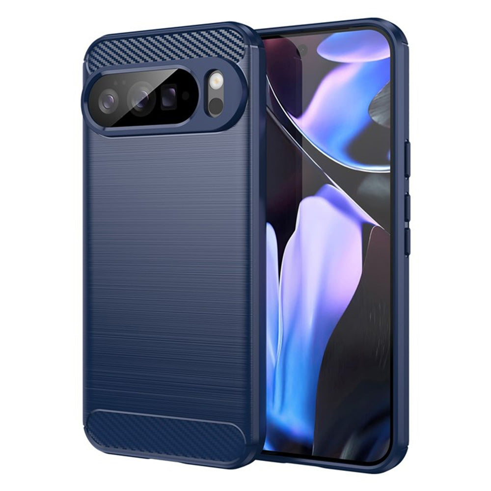 Hülle für Google Pixel 10 Pro XL, Techsuit, Carbon, Blau
