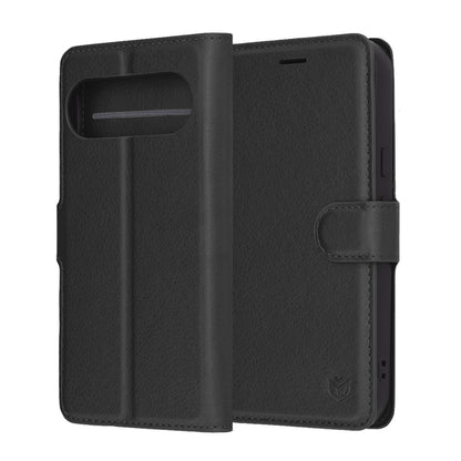 Case for Google Pixel 10 Pro XL, Techsuit, Leather Folio, Black