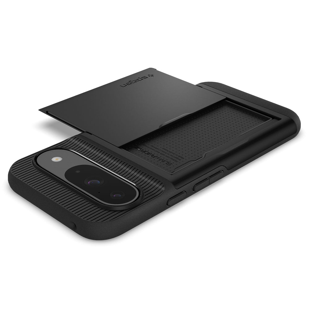 Hülle für Google Pixel 9 / 9 Pro, Spigen, Slim Armor CS, Schwarz ACS07695