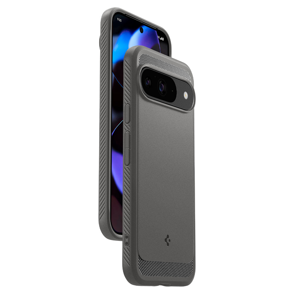 Hülle für Google Pixel 9 / 9 Pro, Spigen, Rugged Armor, Grau ACS07783