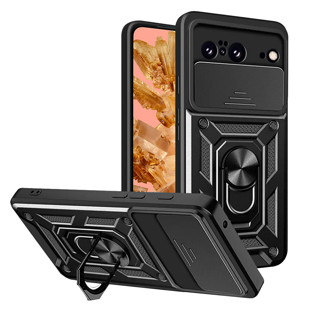 Hülle für Google Pixel 8, Techsuit, CamShield, Schwarz