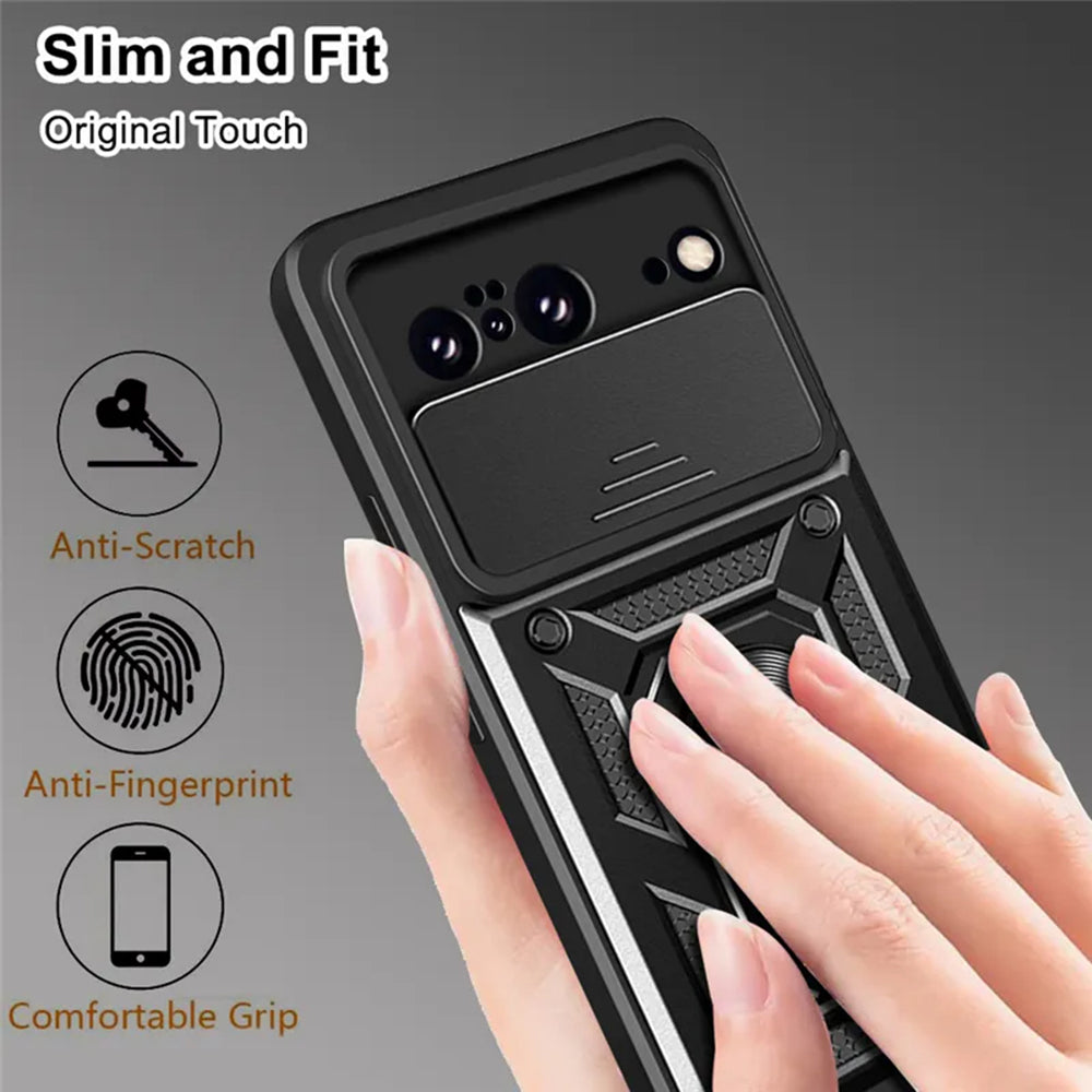 Hülle für Google Pixel 8, Techsuit, CamShield, Schwarz