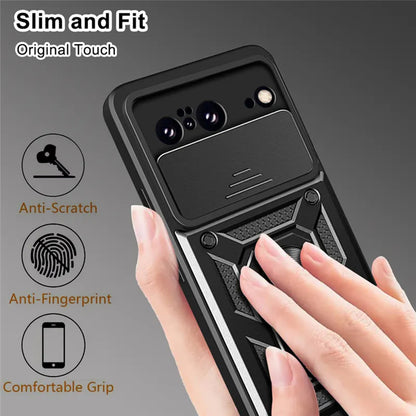 Hülle für Google Pixel 8, Techsuit, CamShield, Schwarz