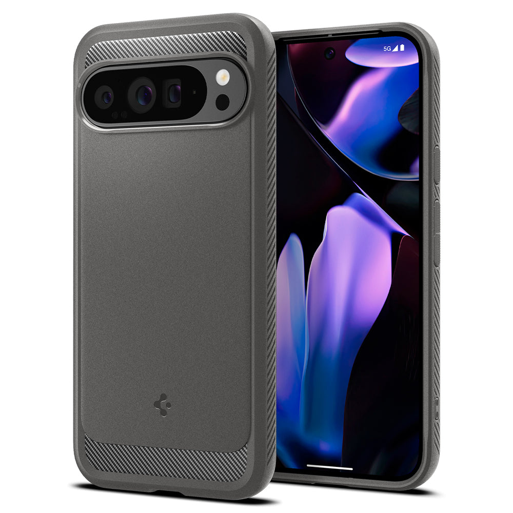 Hülle für Google Pixel 9 Pro XL, Spigen, Rugged Armor, Grau ACS07784