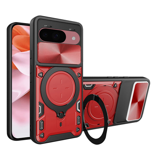 Hülle für Google Pixel 9 / 9 Pro, Techsuit, CamGuard Pro, Rot