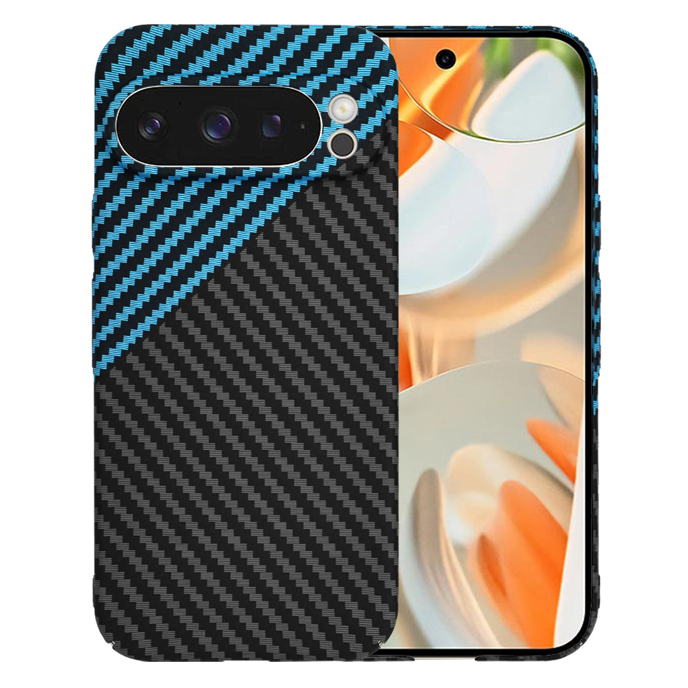 Case for Google Pixel 9 Pro, Techsuit, Carbonite FiberShell, Black Blue