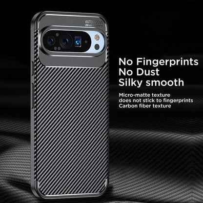 Hülle für Google Pixel 9 Pro XL, Techsuit, CarbonFiber, Schwarz