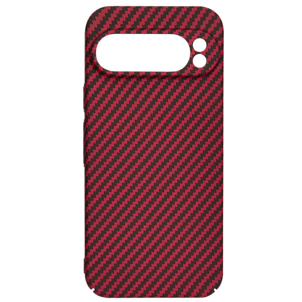 Hülle für Google Pixel 9 Pro XL, Techsuit, Carbonite FiberShell, Rot