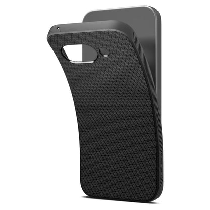 Hülle für Google Pixel 9a, Spigen, Liquid Air, Mattschwarz ACS09039