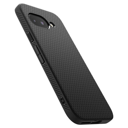 Hülle für Google Pixel 9a, Spigen, Liquid Air, Mattschwarz ACS09039