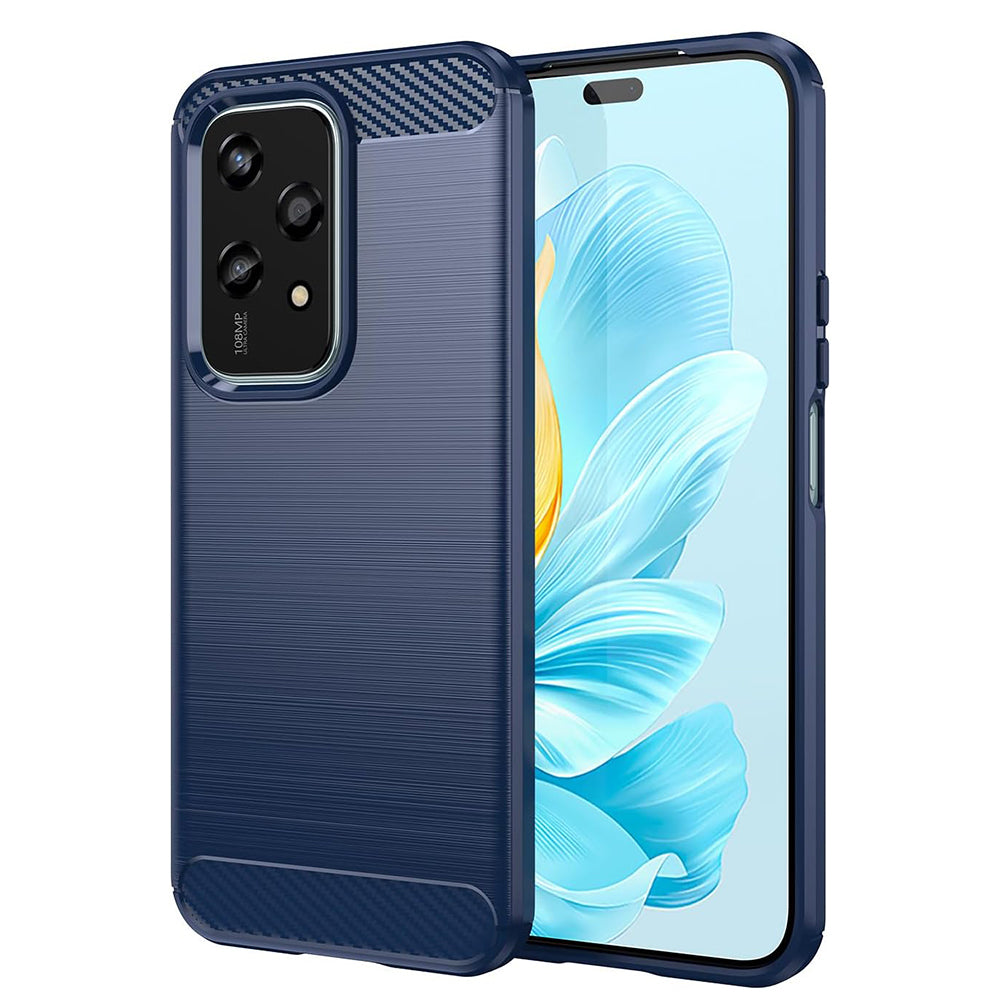 Hülle für Honor 200 Lite, Techsuit, Carbon, Blau