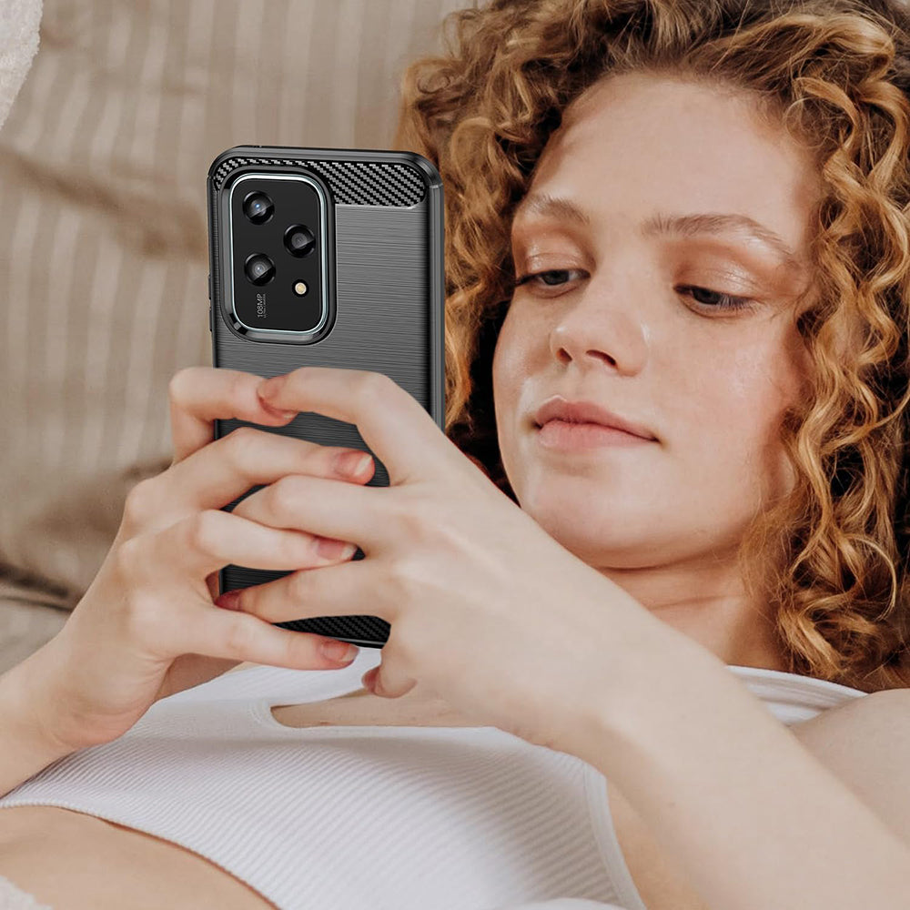 Hülle für Honor 200 Lite, Techsuit, Carbon, Blau